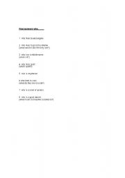 English Worksheet: Find someone who