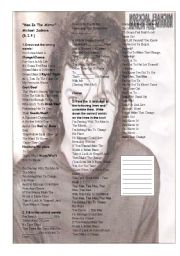 English Worksheet: Michael Jackson - Man in the mirror