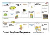 English Worksheet: Board Game Present Simple Tense