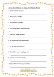 English Worksheet: Past Simple Tense