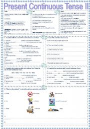 Present Continuous Tense II