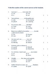 English worksheet: Test your Essentials