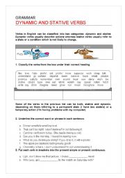 English Worksheet: Active and Stative Verbs