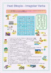 English Worksheet: Past Simple Irregular Verbs