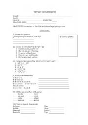 English Worksheet:  Finally english exam