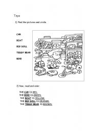 English Worksheet: Toys