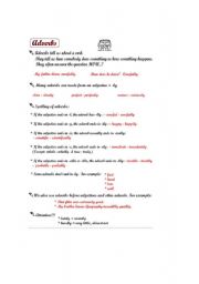 English worksheet: adverbs