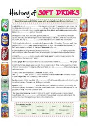 English Worksheet: History of soft drinks