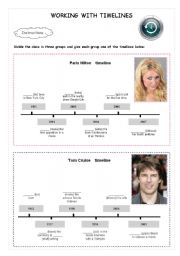 English Worksheet: Working with timelines (Simple Past)