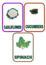 English Worksheet: Vegetable flash-cards - PART 7