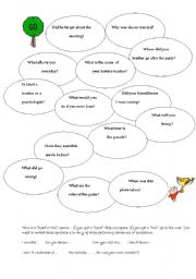 English Worksheet: Embedded Question Game