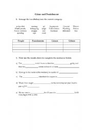 English worksheet: Crimes and punishment