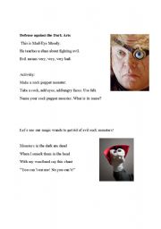 English worksheet: Harry Potter Sock Puppet Activity and Poem