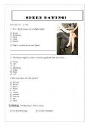 English Worksheet: Speed Dating