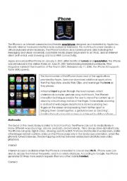 English Worksheet: iPhone