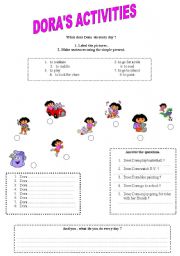 English worksheet: DORAS ACTIVITIES