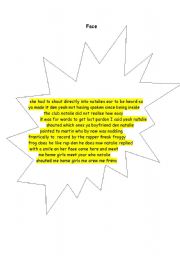 English Worksheet: Face