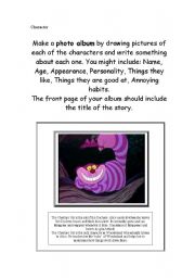 English Worksheet: Character - Reading Activities