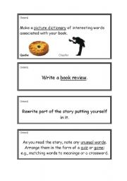 English Worksheet: General Fiction Activities