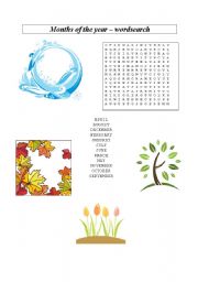 English Worksheet: Months 