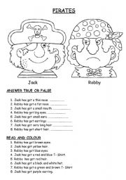 English Worksheet: PIRATES