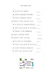 English Worksheet: Find someone who...