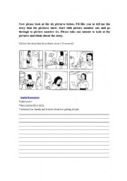 English worksheet: describing pictures