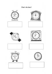 English worksheet: Whats the time?