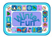 Winter Fun Gameboard (with Clip Art, Greyscale Version Included)(Part 3 of a Set of 4 Seasons Games)