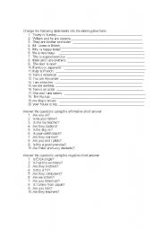 English worksheet: interrogative form