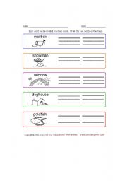 English Worksheet: compund