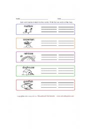 English worksheet: compund