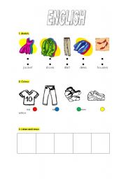 English worksheet: clothes