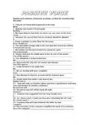 English Worksheet: active and passive voice