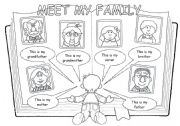 English Worksheet: Meet my family