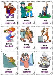 Regular verbs - Cards / Flash-cards