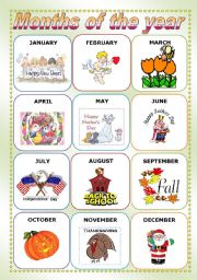 English Worksheet: Months of the year