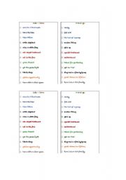 English Worksheet: color idioms (culture)