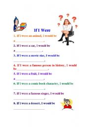 English Worksheet: If I Were.....
