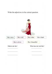 English Worksheet: adjectives of appereance and personality