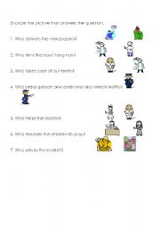 English Worksheet: Community Helpers