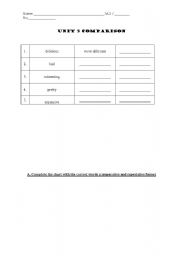 English worksheet: adjective