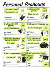 English Worksheet: Personal Pronouns