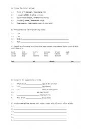 English worksheet: Review