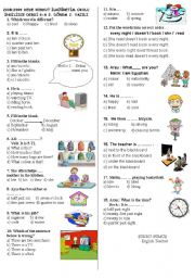 English Worksheet: 6th grade 2nd term 3rd exam paper