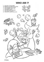 English Worksheet: sea animals