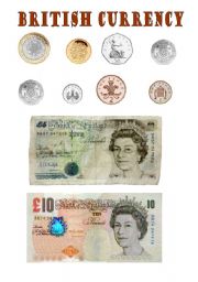 English Worksheet: British currency