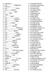 English Worksheet: ADVERB combinations 