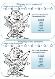 English Worksheet: Playing with colours