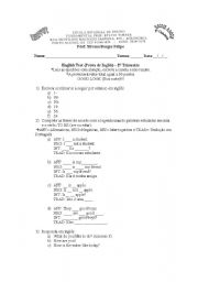 English worksheet: review